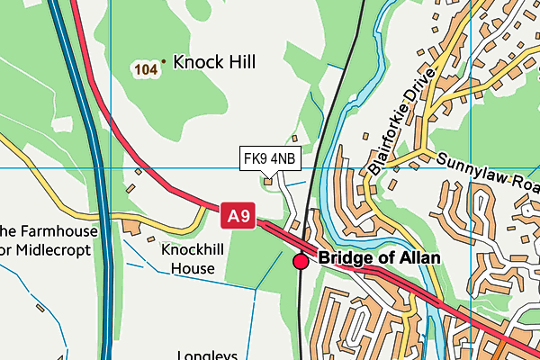 FK9 4NB map - OS VectorMap District (Ordnance Survey)