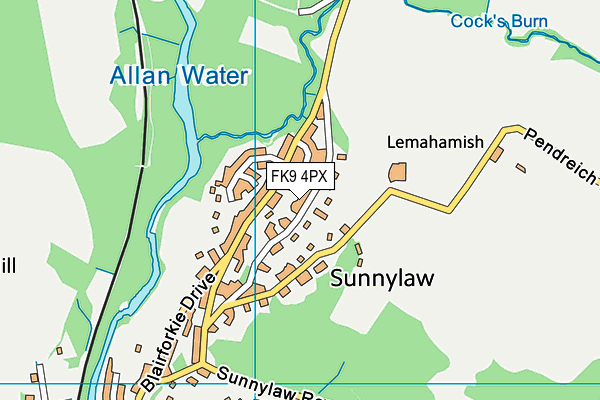 FK9 4PX map - OS VectorMap District (Ordnance Survey)