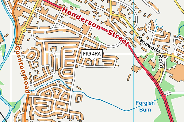 FK9 4RA map - OS VectorMap District (Ordnance Survey)