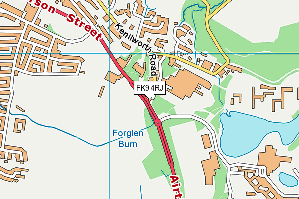 FK9 4RJ map - OS VectorMap District (Ordnance Survey)