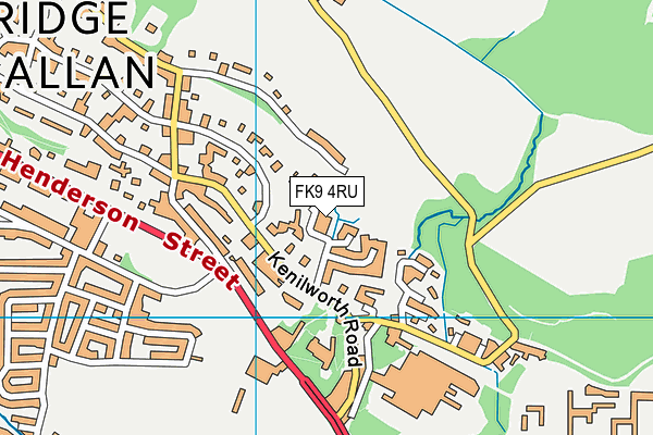 FK9 4RU map - OS VectorMap District (Ordnance Survey)