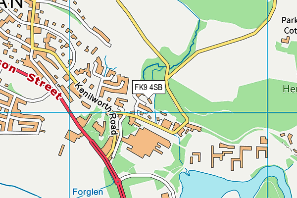 FK9 4SB map - OS VectorMap District (Ordnance Survey) FK9 4SB map - OS VectorMap District (Ordnance Survey)