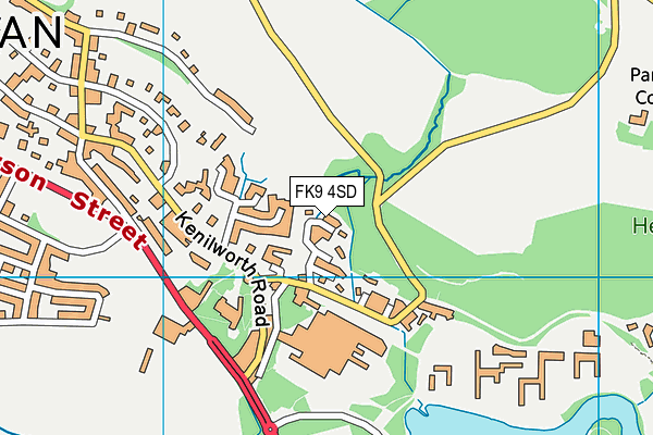 FK9 4SD map - OS VectorMap District (Ordnance Survey) FK9 4SD map - OS VectorMap District (Ordnance Survey)