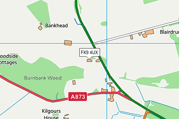 FK9 4UX map - OS VectorMap District (Ordnance Survey) FK9 4UX map - OS VectorMap District (Ordnance Survey)