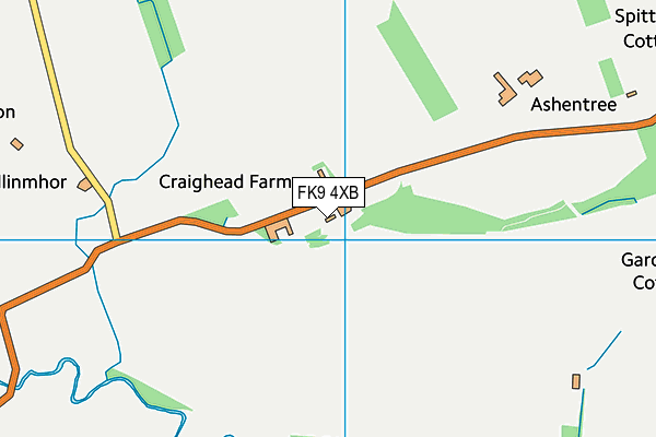 FK9 4XB map - OS VectorMap District (Ordnance Survey)