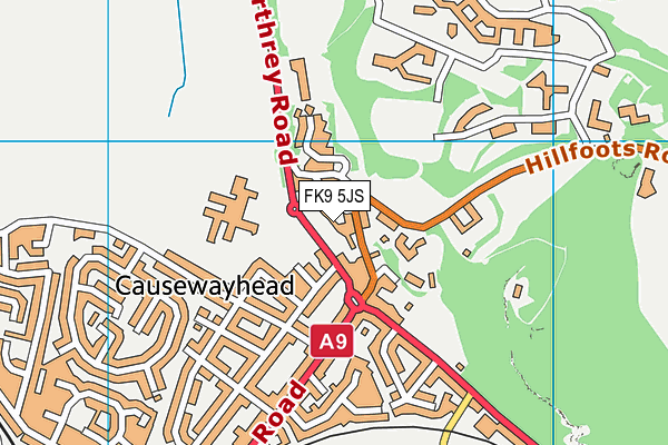 FK9 5JS map - OS VectorMap District (Ordnance Survey)