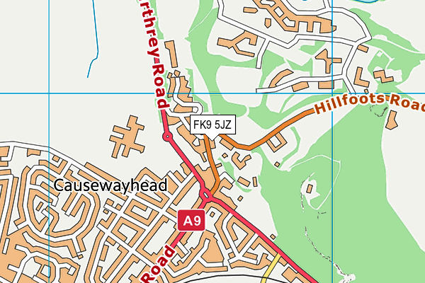 FK9 5JZ map - OS VectorMap District (Ordnance Survey) FK9 5JZ map - OS VectorMap District (Ordnance Survey)