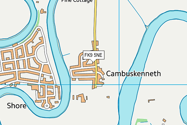 FK9 5NE map - OS VectorMap District (Ordnance Survey) FK9 5NE map - OS VectorMap District (Ordnance Survey)