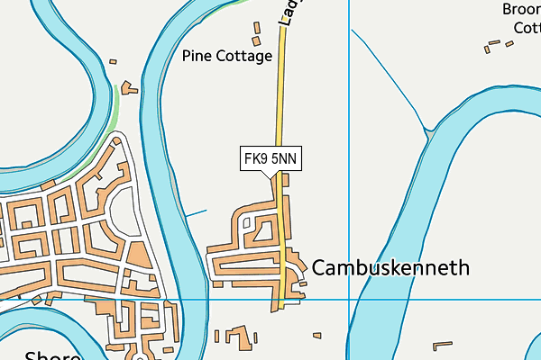 FK9 5NN map - OS VectorMap District (Ordnance Survey) FK9 5NN map - OS VectorMap District (Ordnance Survey)