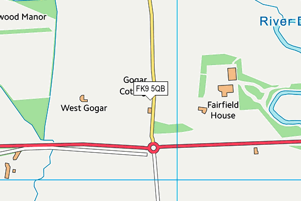 FK9 5QB map - OS VectorMap District (Ordnance Survey) FK9 5QB map - OS VectorMap District (Ordnance Survey)