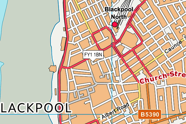 FY1 1BN map - OS VectorMap District (Ordnance Survey) FY1 1BN map - OS VectorMap District (Ordnance Survey)