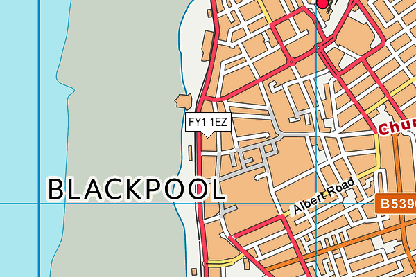 FY1 1EZ map - OS VectorMap District (Ordnance Survey) FY1 1EZ map - OS VectorMap District (Ordnance Survey)