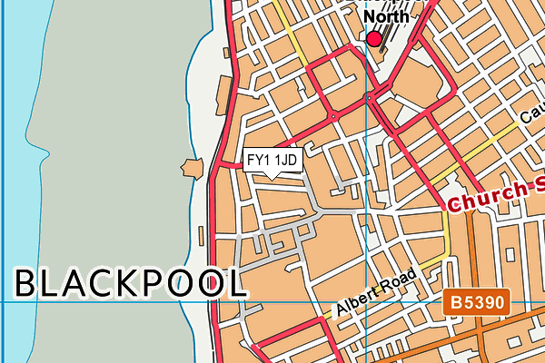 FY1 1JD map - OS VectorMap District (Ordnance Survey) FY1 1JD map - OS VectorMap District (Ordnance Survey)