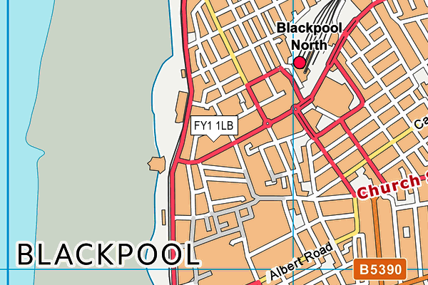 FY1 1LB map - OS VectorMap District (Ordnance Survey) FY1 1LB map - OS VectorMap District (Ordnance Survey)