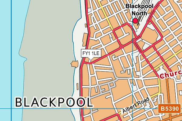 FY1 1LE map - OS VectorMap District (Ordnance Survey) FY1 1LE map - OS VectorMap District (Ordnance Survey)