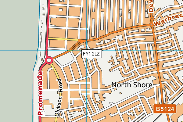 FY1 2LZ map - OS VectorMap District (Ordnance Survey)
