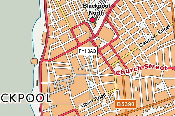 FY1 3AQ map - OS VectorMap District (Ordnance Survey) FY1 3AQ map - OS VectorMap District (Ordnance Survey)