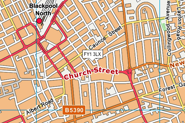 FY1 3LX map - OS VectorMap District (Ordnance Survey) FY1 3LX map - OS VectorMap District (Ordnance Survey)