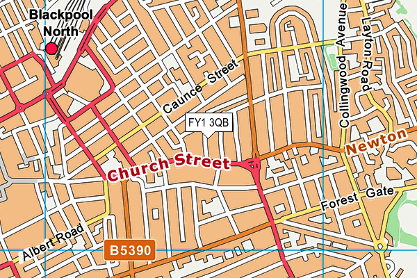 FY1 3QB map - OS VectorMap District (Ordnance Survey) FY1 3QB map - OS VectorMap District (Ordnance Survey)