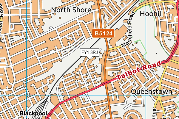 FY1 3RJ map - OS VectorMap District (Ordnance Survey)