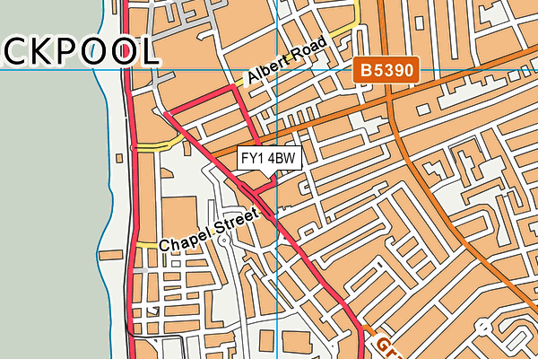 FY1 4BW map - OS VectorMap District (Ordnance Survey) FY1 4BW map - OS VectorMap District (Ordnance Survey)