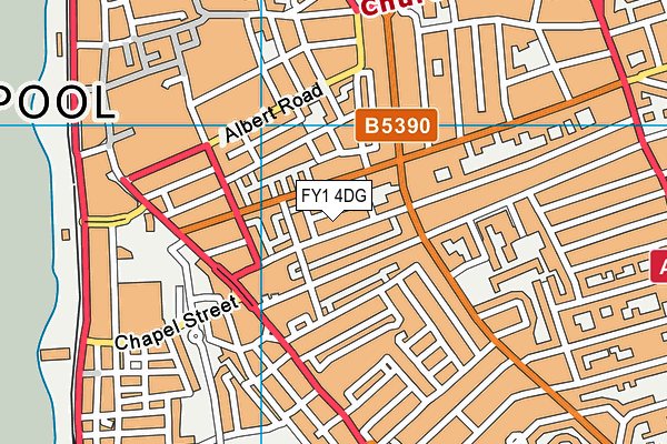 FY1 4DG map - OS VectorMap District (Ordnance Survey) FY1 4DG map - OS VectorMap District (Ordnance Survey)