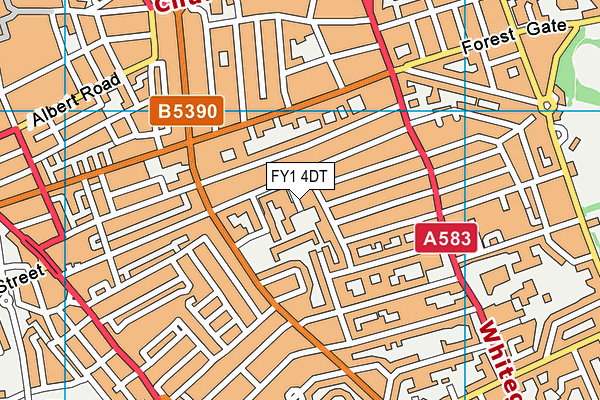 FY1 4DT map - OS VectorMap District (Ordnance Survey) FY1 4DT map - OS VectorMap District (Ordnance Survey)