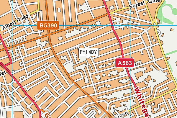FY1 4DY map - OS VectorMap District (Ordnance Survey) FY1 4DY map - OS VectorMap District (Ordnance Survey)