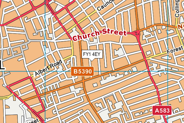 FY1 4EY map - OS VectorMap District (Ordnance Survey) FY1 4EY map - OS VectorMap District (Ordnance Survey)