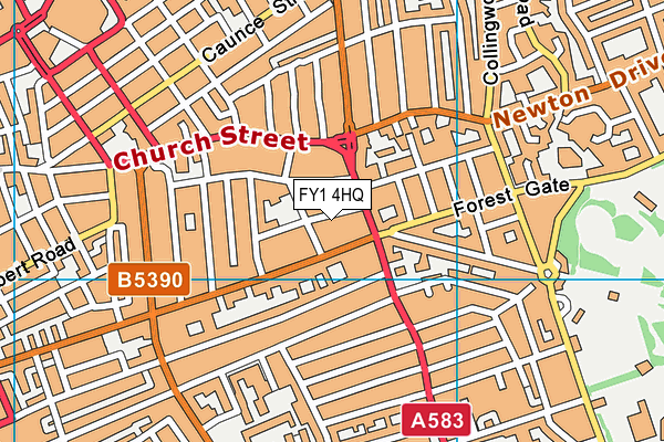 FY1 4HQ map - OS VectorMap District (Ordnance Survey) FY1 4HQ map - OS VectorMap District (Ordnance Survey)