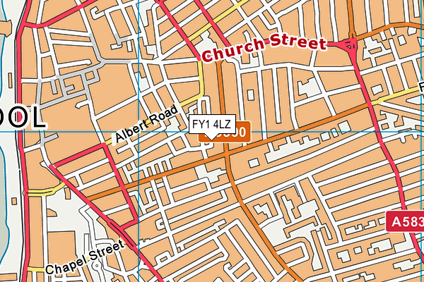 FY1 4LZ map - OS VectorMap District (Ordnance Survey) FY1 4LZ map - OS VectorMap District (Ordnance Survey)