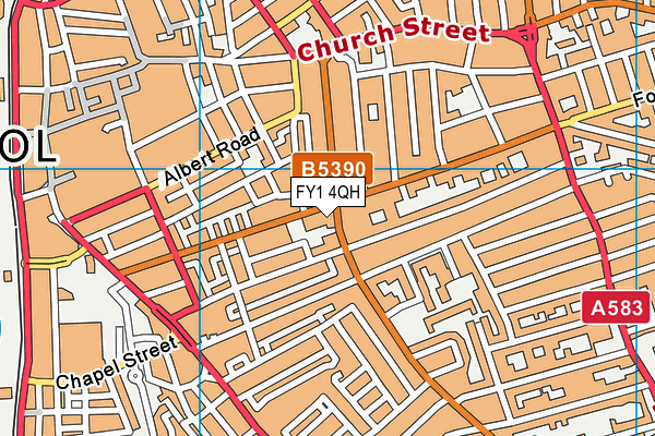 FY1 4QH map - OS VectorMap District (Ordnance Survey) FY1 4QH map - OS VectorMap District (Ordnance Survey)