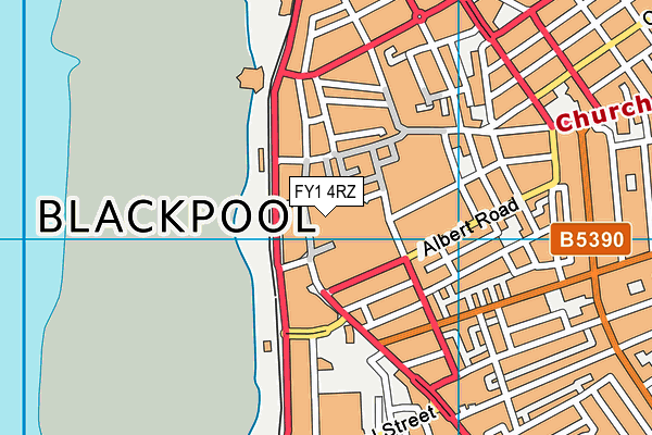 FY1 4RZ map - OS VectorMap District (Ordnance Survey)