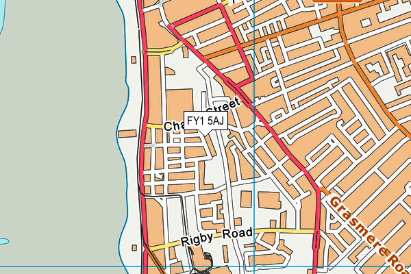 FY1 5AJ map - OS VectorMap District (Ordnance Survey)