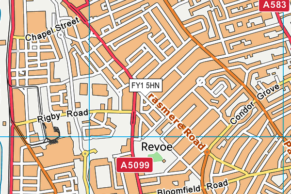 FY1 5HN map - OS VectorMap District (Ordnance Survey)