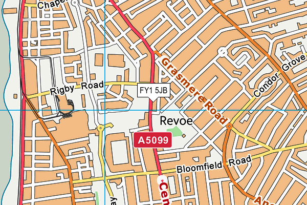 FY1 5JB map - OS VectorMap District (Ordnance Survey)