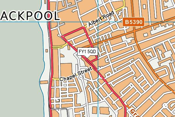FY1 5QD map - OS VectorMap District (Ordnance Survey)