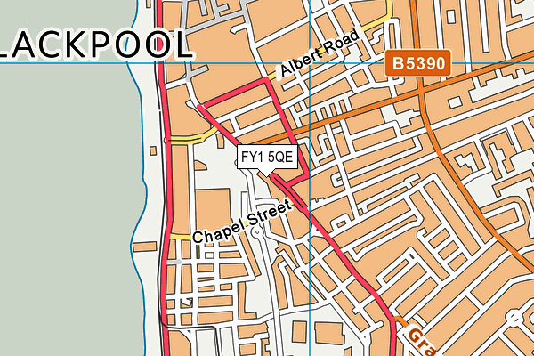 FY1 5QE map - OS VectorMap District (Ordnance Survey)