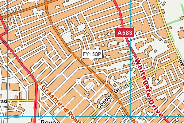 FY1 5QP map - OS VectorMap District (Ordnance Survey)
