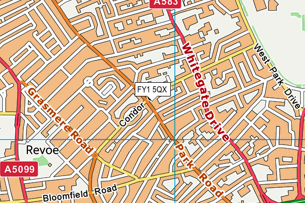 FY1 5QX map - OS VectorMap District (Ordnance Survey) FY1 5QX map - OS VectorMap District (Ordnance Survey)