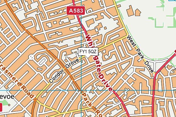FY1 5QZ map - OS VectorMap District (Ordnance Survey)