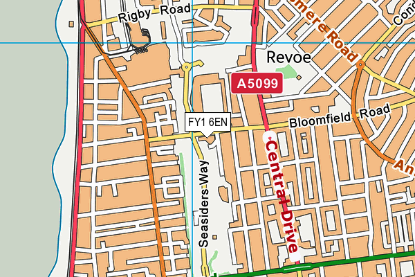 FY1 6EN map - OS VectorMap District (Ordnance Survey)