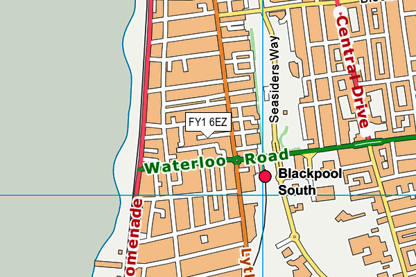 FY1 6EZ map - OS VectorMap District (Ordnance Survey)