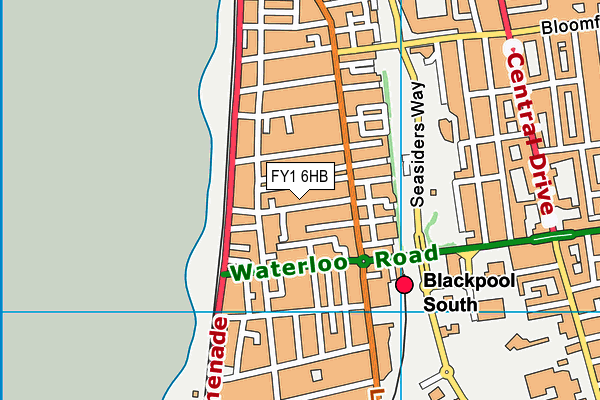 FY1 6HB map - OS VectorMap District (Ordnance Survey)