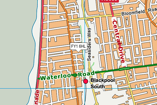 FY1 6HL map - OS VectorMap District (Ordnance Survey)