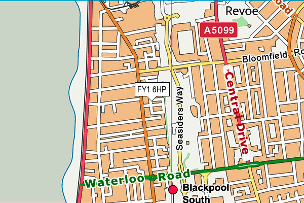 FY1 6HP map - OS VectorMap District (Ordnance Survey)