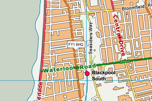 FY1 6HQ map - OS VectorMap District (Ordnance Survey)
