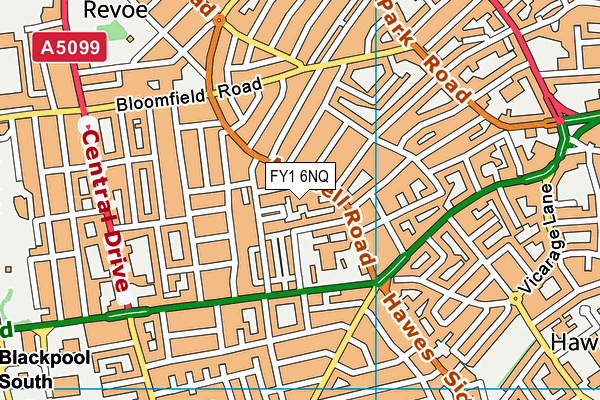 FY1 6NQ map - OS VectorMap District (Ordnance Survey)