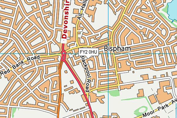 FY2 0HU map - OS VectorMap District (Ordnance Survey)