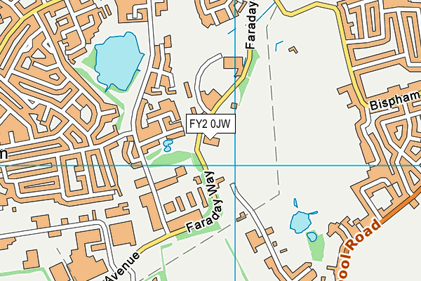FY2 0JW map - OS VectorMap District (Ordnance Survey)
